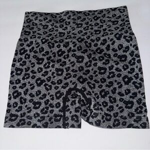 Leopard Print Gray and Black Women Shorts